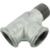 Fittingstore - Raccordo a T interno filettatura esterna aria compressa acqua raccordo idraulico (ghisa malleabile zincato, G 1 1/2)