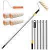 Générique Punti di pittori - Long Household Wall Painting Tool, vernice roller insieme con di estensione | Rullo di vernice Set per pareti e soffitto, telescopico in acciaio inossidabile