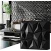 COSTWAY 50 Pezzi 3D Pannelli Murali 30 x 30 cm (4,5㎡,Nero) | Pannello da Parete 3D Diamante, Decorazione Interna da Parete in PVC, 4,5 m², per Soggiorno Camera da Letto