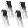 HONITANO Ruote per Porte Scorrevoli Alta Resistenza All'usura in Nailon Argento 4 Pezzi Installazione Laterale o Verticale per Porte in Legno da Interno