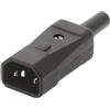 Bachmann Kaltgerätestecker con SchutzkTyp C14,10A - · per Leitungen fino a 3G 1,00 mm², Thermoplast-Ausführung con Schutzkontakt C14 per Kabelanschluss· Schraubanschluss, Knickschutztülle e Zugentlastung,C14, 10 A / 250 V~, 70 °C
