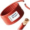 EBROM Cavo da batteria, cavo positivo - preciso al metro! ROSSO (+) H07V-K 2,5/4 / 6/10 / 16/25 / 35/50 o 70 mm² Cavo da batteria 99,9% in rame OFC - Lunghezza/Sezione: 10 metri 10 mm2 rosso