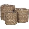 MICA DECORATIONS 83247 Basket, Pack of 3, Assorted Colours