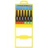 Ferrestock FSKCS6RP Set di 6 cacciaviti Piatti/Philips di precisione con manico in acetato bi-materiale con diversi colori per differenziarli, ideale per lavori di orologeria ed elettronica