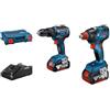 Bosch Professional 06019J2208 GDX 18V-200 + GSB18V-55, 18V, blu