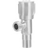 SHINEOFI Valvola ad Angolo in Acciaio Inossidabile Anti-perdita per Acqua Calda e Fredda, Robusta Valvola di Arresto per Doccia e Giardinaggio, Argento