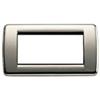 Vimar Serie Idea - Placca Rondo 4 Modulo metallo cromato nero
