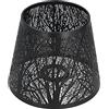 Lantuqib Coprilampada in ferro battuto, affidabile paralume moderno a forma di albero della foresta per comodino per casa per camera da letto(Nero)