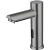 XJTNLB Rubinetto Sensore Automatico Bagno Rubinetto Lavabo Touchless Acqua Calda e Fredda Miscelatore Lavabo in Acciaio Inox,Grigio Pistoia,Basso