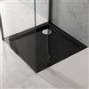 doporro Piatto Doccia 75x75 H 4 cm Quadrato in Acrilico Nero Design Bordato Resistente a Urti e Graffi - Faro1