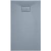 Arreditaly Piatto Doccia Spessore 2.6 Cm In Resina Effetto Pietra Stone Ardesia Antiscivolo Riducibile Indistruttibile Filopavimento Arredo Bagno Con Griglia Di Copertura Colore Grigio (70 x 110 cm)