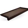 Seiletech.de Davanzale per finestra in alluminio + verniciato a polvere, 120 cm, bronzo RAL 8017, profondità 15 cm, resistente alle intemperie, con tappi terminali in alluminio, davanzale esterno per