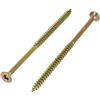 SBS 200 PZ Torx Viti truciolari 5,0 X 100 mm Viti a testa svasata, TX viti per legno in legno, acciaio zincato giallo,