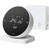 Cpolebev Termostato WiFi Wireless Termostato per Caldaia A Gas per Riscaldamento Caldaia A Gas Tuya Termostato WiFi Supporto Controllo APP Vocale Funziona per Home