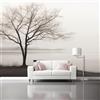 Generic Carta Da Parati Fotografica 200 x 140 cm, Minimale Riva del lago Albero morto Murale da Soggiorno Camera Decorazione da Muro - Poster Gigante Design Carta per Mobili Camera da Letto Bagno