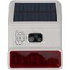 LVYXON Sirena di sicurezza per esterni a energia solare, allarme impermeabile wireless 433 MHz con luce stroboscopica luminosa, sistema di protezione domestica, design resistente alle intemperie