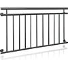 ECD Germany Ringhiera Balcone Antracite Francese 90x156 cm Supporto Finestra Bar Griglia Ringhiera in Acciaio Verniciato a Polvere 90 x 156 cm Ringhiera Parapetto Balaustra 90x156 cm Antracite Esterno
