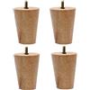 Geovne Piedini per Mobili In Legno,Gambe Divano A Cono,Gambe da Tavolo Fai-da-Te,Gambe Letto,Bullone M8,Set di 4,Adatto per Poltrona,Comodino,Tavolino,Facile da Installar(12cm/4.72in)