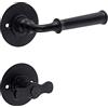 GedoTec Porta Maniglia porta maniglia porta Ferro battuto Nero antico zincato Modello MIRA BB - PZ - WC Qualità del marchio Made ue - WC - Bagno