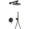 Paini Cox SET Doccia Incasso Completo Nero Opaco Soffione + Doccetta + Miscelatore con Deviatore