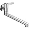 SXWYLZ Rubinetto A Muro Lavatoio Acqua Fredda Rubinetto per Monocomando A Parete In Ottone Rubinetto Cucina Braccio Lungo per Lavello,Cromato,25 Cm