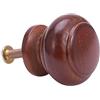 MroMax Pomelli rotondi in legno, 25 mm di diametro, tiratori da cucina per cassetti di comodini, armadi, colore rosso scuro, 25 unità