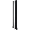 Monster Shop Radiatore ovale con specchio 1800 mm x 380 mm e valvole cromate TRV, design a doppia colonna verticale, grigio antracite in acciaio al carbonio, montaggio a parete per cucina e soggiorno, spazzola per