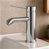 Generico Rubinetto Miscelatore Lavabo Lavandino Bidet Bagno Cromato Altezza 17 cm con Tubi Flessibili e Kit Installazione Design Moderno per Bagno Domestico e Professionale