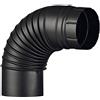 Alasmalto Aeternum Q40200250200 Canale da Fumo Porcellanato, Nero Opaco