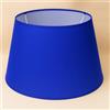 Generico 40 cm Paralume Cono, Tessuto di Cotone con PVC Bianco, Prodotto Artigianale, per Lampada da Tavolo, Piantana (Blu)