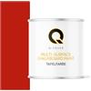 Q-COVER Vernice lavagna 2,5 L Opaca - Rosso traffico RAL 3020 - Pittura per lavagna a base d'acqua per mobili, legno, pareti, metallo