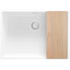 PRIMAGRAN Lavello da Cucina Tutto Bianco 66x47cm, Lavandino in Granito a 1 vasca + Set di accessori, Lavabo da Cucina Incasso al Mobile 70cm - London Slim S450