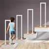 OVLRIJP Ringhiera per Scale Interne, Corrimano per Scale Interne a U, Ringhiera per Esterni con Viti, Corrimano Scale a Forma di U per Soffitta, Veranda e Corridoio, Corridoio, 75cm/Bianco
