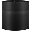 LANZZAS Tubo per stufa, prolunga 150 mm, diametro Ø 150 mm, colore: nero, prolunga per tubo di fumo