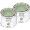 bianco Shabby CHALK PAINT Verde Salvia Pittura Shabby Chic Vintage per Mobili e Pareti EXTRA OPACO (2 x 500 ml)