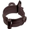 INEFA Morsetto per tubi con filettatura in acciaio, rivestito in plastica per grondaia, fascetta in acciaio, fascetta per pluviali, fascetta per pluviali 100mm, marrone scuro