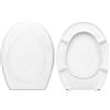 HYDRO HOME Copriwater Luce Catalano Compatibile, Tavoletta Wc In Plastica Termoindurente Con Cerniere Regolabili,Asse Wc Colore Bianco MADE IN ITALY