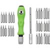EasyByMall Set di cacciaviti magnetici con manico antiscivolo con 32 punte per viti a cricchetto Torx