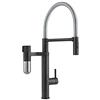 FRANKE 120.0551.242 Vital Semi-Pro - Rubinetto da cucina con filtro ad acqua, nero opaco/acciaio ottico