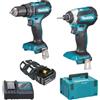 Makita DLX2283JX1 Kit Batteria 18V Trapano DHP485 Avvitatore DTD153 3x3.0Ah