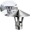 Generic Comignolo Antivento Antipioggia regolabile, Cappuccio per Camino 201 in Acciaio Inox, Abbattitore Fumi Stufa Pellet, Cappello per Camino Villa 50-300mm. per Camino Tettoia(120mm)