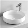 Art Ceram Lavandino Lavabo da Appoggio Design Cognac 48 cm in vari colori (Bianco Lucido)