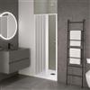 DOBOX Parete doccia Armonibox Point a soffietto in PVC, Anticalcare, Riducibile, Resistente agli urti, Kit completo, Bianco pastello H 185 cm (BIANCO, 140X185)