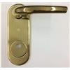 SECUREMME KIT COMO SECUREMME PLACCA+MANIGLIA OTTONE LUCIDO SINGOLA PER PORTA BLINDATA Q8 FORO CILINDRO PREDISPOSTO PER POMO PZ 1