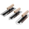 Semetall Set di 3 cazzuole in acciaio inox per intonaco veneziano, finitura giapponese, strumenti manuali per intonacatura e pittura artistica, lunghezza 22,9 cm