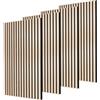 Dalsys 4x Pannelli acustici a lamelle 120 x 60cm Rovere chiaro legno