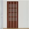 HDcasa HD CASA Porta a Soffietto Modello Extra Standard, in PVC con Vetri Trasparenti, Reversibile e Regolabile in Altezza e Lunghezza, Fai da Te, Made in Italy, arredo casa, Noce 82x220 cm