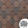 MASTERBRICO Tegole Canadesi per Tettoia Esterno 3,45 mq (24 Pz) - Tegola Canadese Bituminosa e Flessibile con Chiodi Inclusi - Facili da Installare, Resistenti a Intemperie e UV (A001)