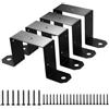 Homefurnishmall Morsetto per tubi quadrati, staffe per pannelli di recinzione, staffa connettore a forma di U, adatto a pali da 10 x 10 cm, per tubi dell'acqua, ringhiere per balconi, ringhiere per scale (4 pezzi)