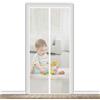AMCER Zanzariera Porta Finestra Magnetica 95x205cm Bianco Crittografia zanzariera per Finestra, Adsorbimento Magnetico Pieghevole, Easy to Install, for Corridoi/Porte/Patio